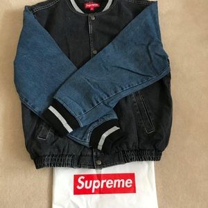 Supreme Denim Varsity Jacket